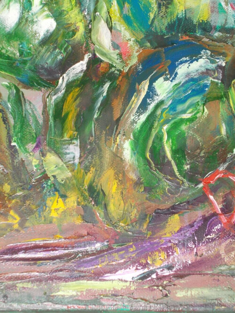 Original High End Collectable "Prickly Pear Cactus" impressionistic oil painting - Picture 5 of 5